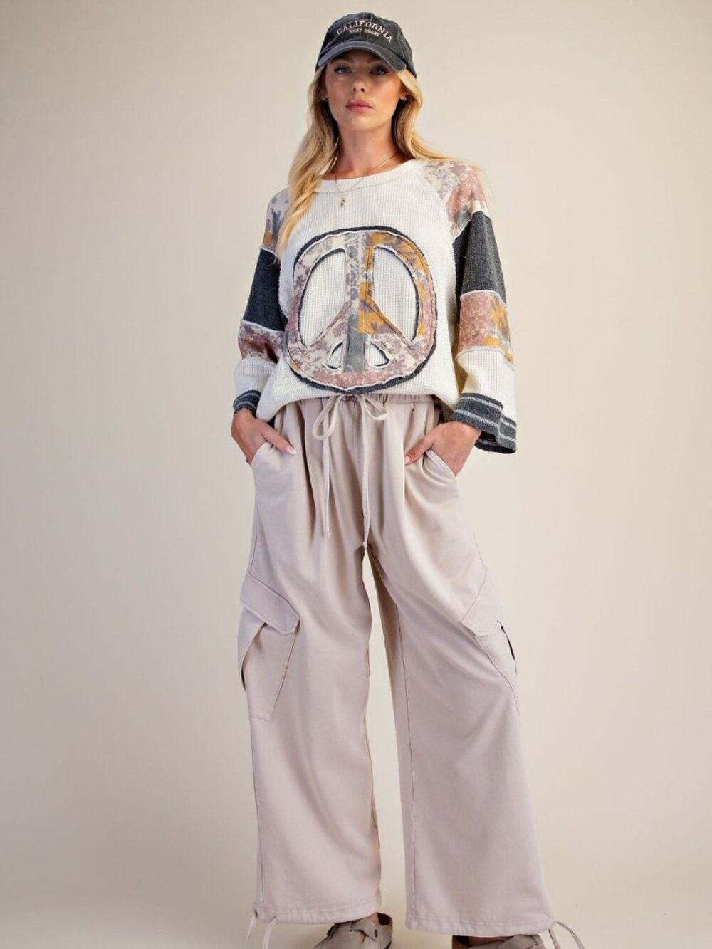 NWT Easel Washed Terry Cargo Pants